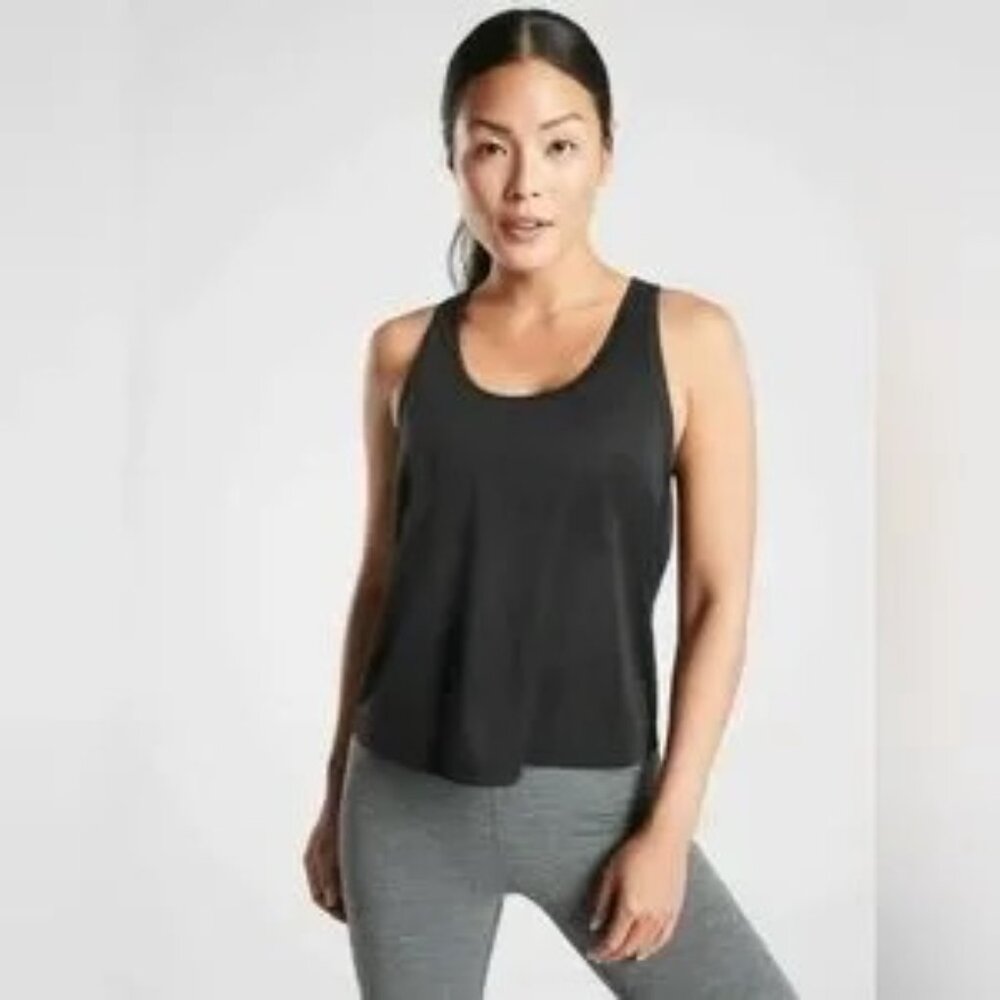 Athleta Vapor Scoop Tank NWT Black Large